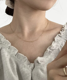 〈GOLDY/ゴールディ〉ビーズスキンネックレス