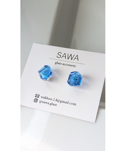 tone(トーン)の「【sawa】一粒多角形ピアス(Sサイズ)(MA)(ピアス(両耳用)・レディース・ラベンダー/ブルー/ターコイズブルー/その他・FREE)」の3枚目の写真