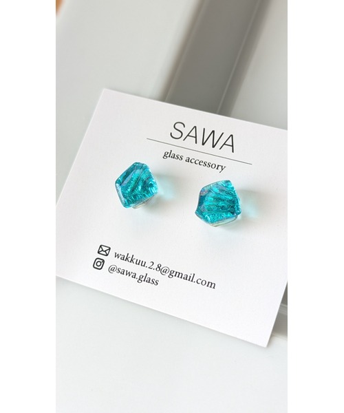 tone(トーン)の「【sawa】一粒多角形ピアス(Sサイズ)(MA)(ピアス(両耳用)・レディース・ラベンダー/ブルー/ターコイズブルー/その他・FREE)」の6枚目の写真