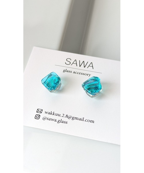 tone(トーン)の「【sawa】一粒多角形ピアス(Sサイズ)(MA)(ピアス(両耳用)・レディース・ラベンダー/ブルー/ターコイズブルー/その他・FREE)」の8枚目の写真
