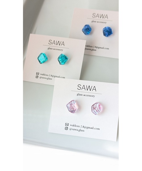 tone(トーン)の「【sawa】一粒多角形ピアス(Sサイズ)(MA)(ピアス(両耳用)・レディース・ラベンダー/ブルー/ターコイズブルー/その他・FREE)」の9枚目の写真