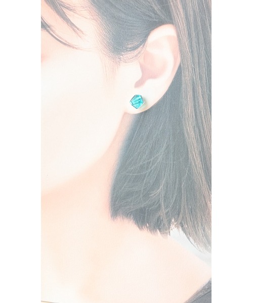 tone(トーン)の「【sawa】一粒多角形ピアス(Sサイズ)(MA)(ピアス(両耳用)・レディース・ラベンダー/ブルー/ターコイズブルー/その他・FREE)」の16枚目の写真