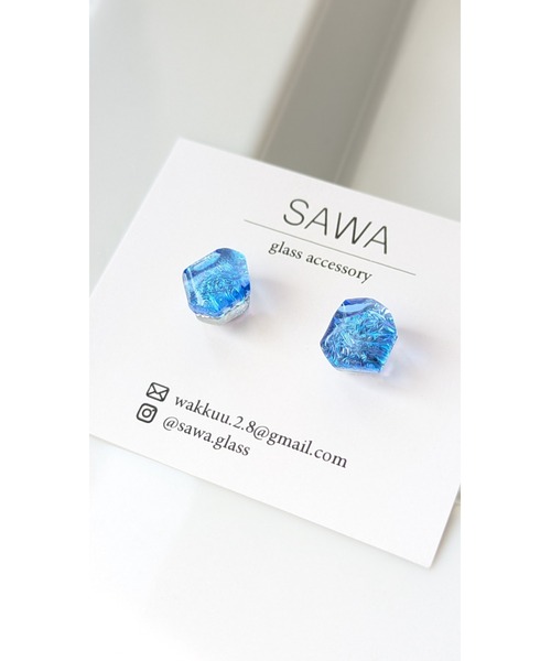 tone(トーン)の「【sawa】一粒多角形ピアス(Sサイズ)(MA)(ピアス(両耳用)・レディース・ラベンダー/ブルー/ターコイズブルー/その他・FREE)」の17枚目の写真