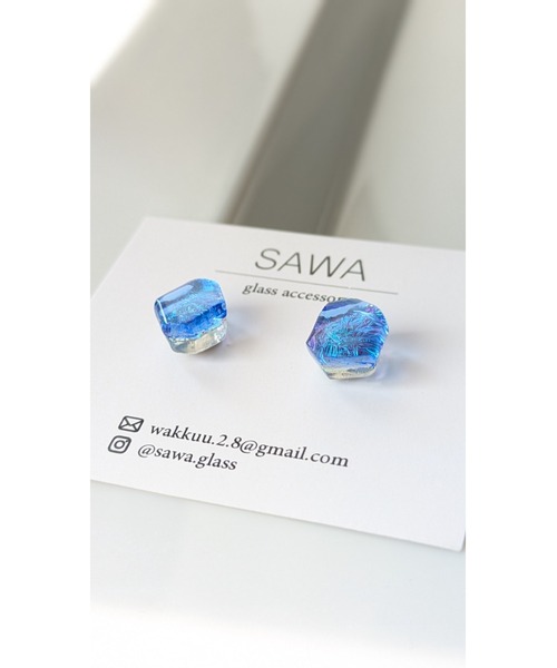 tone(トーン)の「【sawa】一粒多角形ピアス(Sサイズ)(MA)(ピアス(両耳用)・レディース・ラベンダー/ブルー/ターコイズブルー/その他・FREE)」の18枚目の写真