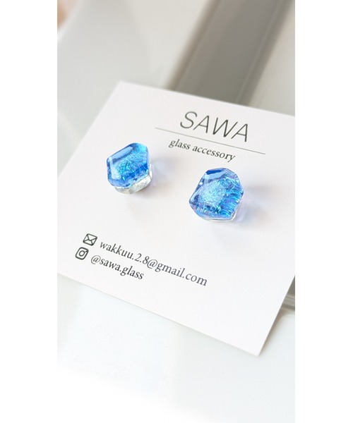 tone(トーン)の「【sawa】一粒多角形ピアス(Sサイズ)(MA)(ピアス(両耳用)・レディース・ラベンダー/ブルー/ターコイズブルー/その他・FREE)」の19枚目の写真