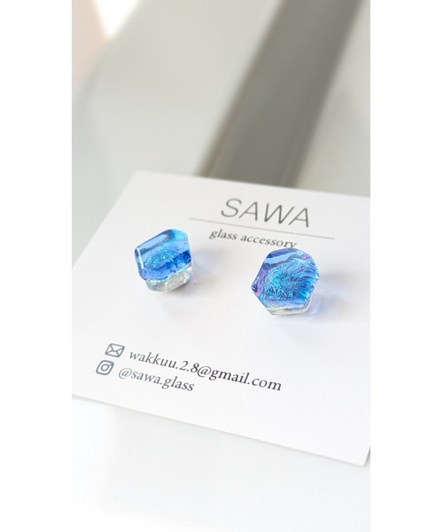 tone(トーン)の「【sawa】一粒多角形ピアス(Sサイズ)(MA)(ピアス(両耳用)・レディース・ラベンダー/ブルー/ターコイズブルー/その他・FREE)」の20枚目の写真