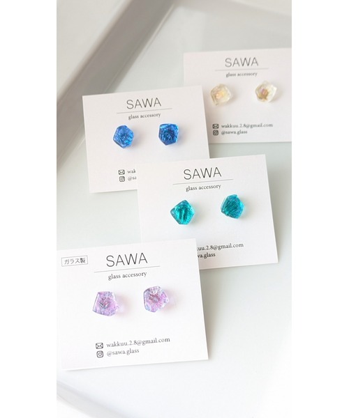 tone(トーン)の「【sawa】一粒多角形ピアス(Sサイズ)(MA)(ピアス(両耳用)・レディース・ラベンダー/ブルー/ターコイズブルー/その他・FREE)」の21枚目の写真
