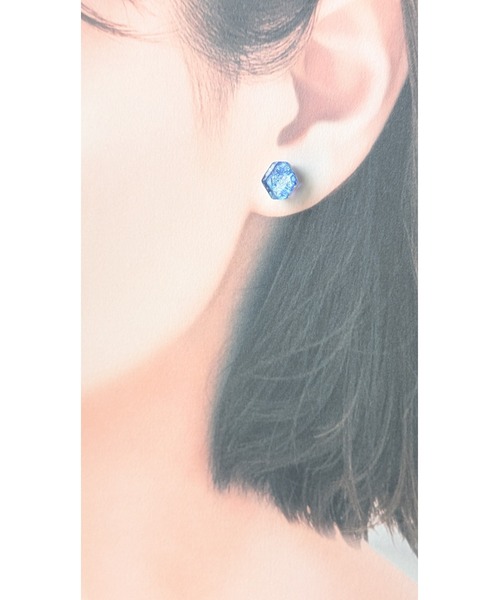 tone(トーン)の「【sawa】一粒多角形ピアス(Sサイズ)(MA)(ピアス(両耳用)・レディース・ラベンダー/ブルー/ターコイズブルー/その他・FREE)」の22枚目の写真
