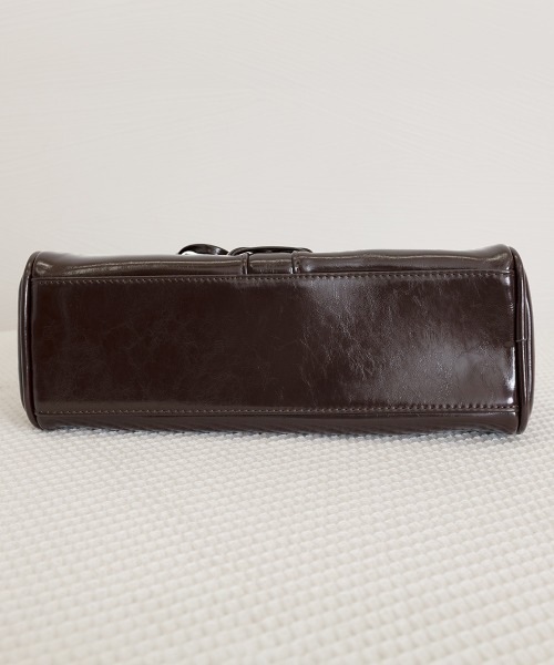 Miniministore（ミニミニストア）の「トートバッグ PUレザーバッグ ツヤ感（トートバッグ・レディース・シルバー/ブラック/アイボリー/ダークブラウン/キャメル/ワインレッド・FREE）」の20枚目の写真