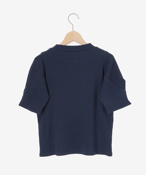 MAJESTIC LEGON(マジェスティックレゴン)の「ネックパールリブトップス(Tシャツ/カットソー・レディース・ブラック/ライトグリーン/ネイビー/アイボリー/チャコールグレー/ラベンダー/ボルドー/ブラウン・MEDIUM)」の9枚目の写真