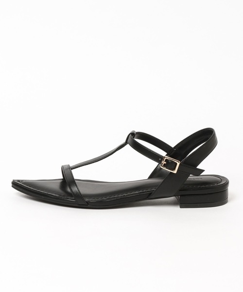 GLOBAL WORK(グローバルワーク)の「らくっションナローストラップサンダル/329164(サンダル・レディース・ブラック/ブラック系その他/シルバー/ゴールド・MEDIUM/LARGE)」の22枚目の写真