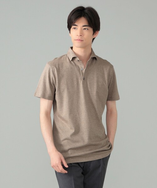 極美品 BEAMS F別注 MORGANO カノコショートスリーブポロシャツ BEAMS F（ビームスF）【別注】MORGANO / カノコ ショート