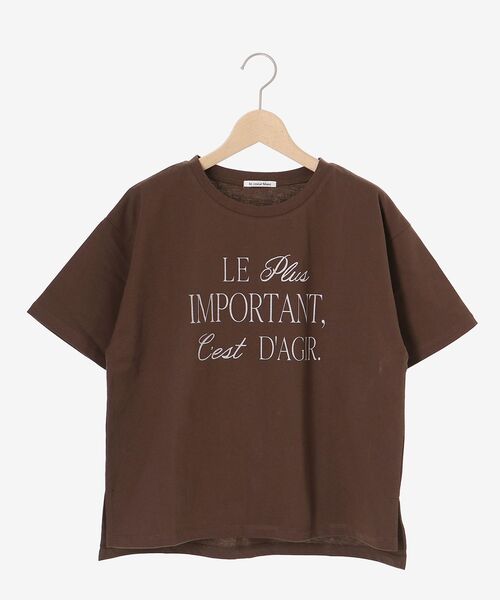 le.coeur blanc(ルクールブラン)の「《手洗い可能》Le plusロゴTシャツ(Tシャツ/カットソー・レディース・ブルー/ブラウン/ピンク/オフホワイト・38)」の10枚目の写真