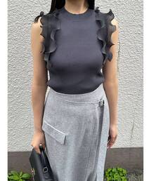 LAGUNAMOON | プリーツフリルニットプルオーバー(ニット/セーター)