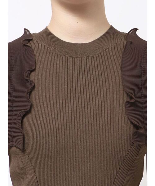 LAGUNAMOON(ラグナムーン)の「プリーツフリルニットプルオーバー(ニット/セーター・レディース・アイボリー/チャコールグレー/ブラウン・FREE)」の14枚目の写真