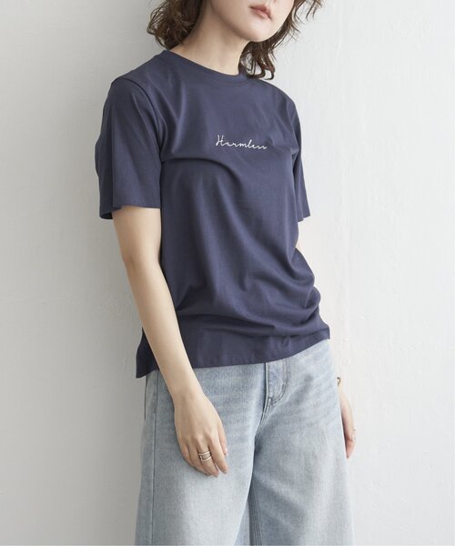 notch.(ノッチ)の「サイロコットンロゴTシャツ(Tシャツ/カットソー・レディース・ネイビー/ベージュ/ホワイト/ブラック・M)」の6枚目の写真