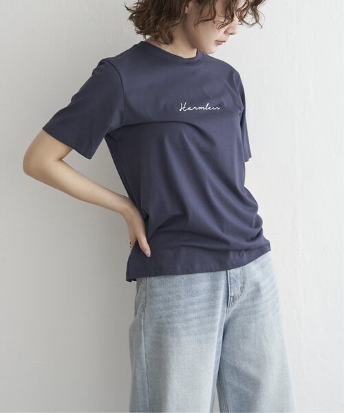 notch.(ノッチ)の「サイロコットンロゴTシャツ(Tシャツ/カットソー・レディース・ネイビー/ベージュ/ホワイト/ブラック・M)」の7枚目の写真