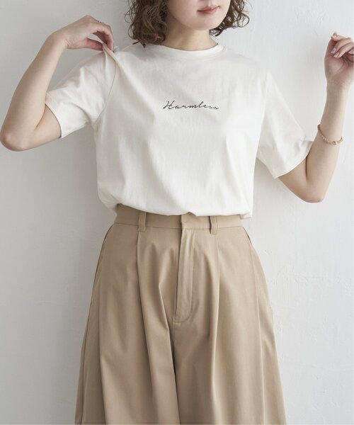 notch.(ノッチ)の「サイロコットンロゴTシャツ(Tシャツ/カットソー・レディース・ネイビー/ベージュ/ホワイト/ブラック・M)」の13枚目の写真
