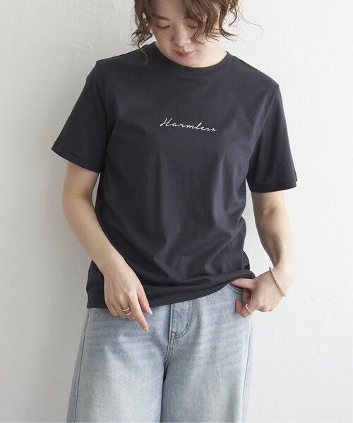 notch.(ノッチ)の「サイロコットンロゴTシャツ(Tシャツ/カットソー・レディース・ネイビー/ベージュ/ホワイト/ブラック・M)」の18枚目の写真