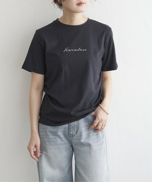 notch.(ノッチ)の「サイロコットンロゴTシャツ(Tシャツ/カットソー・レディース・ネイビー/ベージュ/ホワイト/ブラック・M)」の19枚目の写真