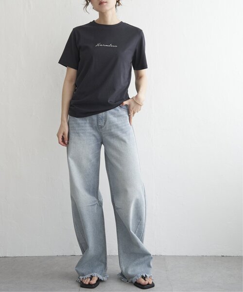 notch.(ノッチ)の「サイロコットンロゴTシャツ(Tシャツ/カットソー・レディース・ネイビー/ベージュ/ホワイト/ブラック・M)」の21枚目の写真