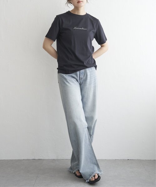 notch.(ノッチ)の「サイロコットンロゴTシャツ(Tシャツ/カットソー・レディース・ネイビー/ベージュ/ホワイト/ブラック・M)」の22枚目の写真