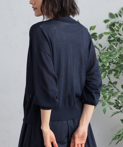 GALLORIA（ギャローリア）の「Ｖネックジップカーディガン（カーディガン/ボレロ・レディース・ライトベージュ/ネイビー/ライトグレー・L/LL/S/M）」の12枚目の写真