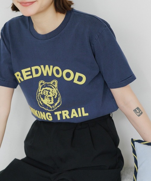 MIXTA（ミクスタ）の「MIXTA/ミクスタ REDWOOD SS CREWNECK T-SHIRTS Tシャツ（Tシャツ/カットソー・レディース・キャメル/アッシュ/ネイビー・M/S）」の2枚目の写真