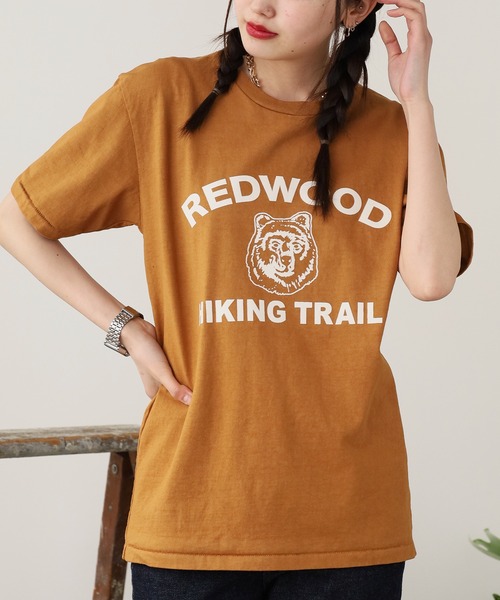 MIXTA（ミクスタ）の「MIXTA/ミクスタ REDWOOD SS CREWNECK T-SHIRTS Tシャツ（Tシャツ/カットソー・レディース・キャメル/アッシュ/ネイビー・M/S）」の3枚目の写真