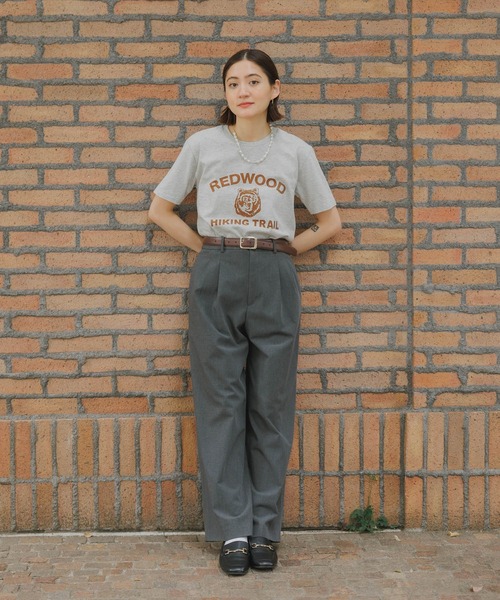 MIXTA（ミクスタ）の「MIXTA/ミクスタ REDWOOD SS CREWNECK T-SHIRTS Tシャツ（Tシャツ/カットソー・レディース・キャメル/アッシュ/ネイビー・M/S）」の22枚目の写真