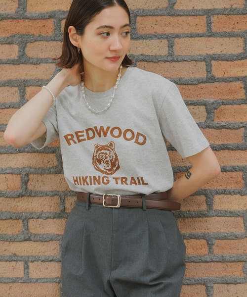 MIXTA（ミクスタ）の「MIXTA/ミクスタ REDWOOD SS CREWNECK T-SHIRTS Tシャツ（Tシャツ/カットソー・レディース・キャメル/アッシュ/ネイビー・M/S）」の12枚目の写真