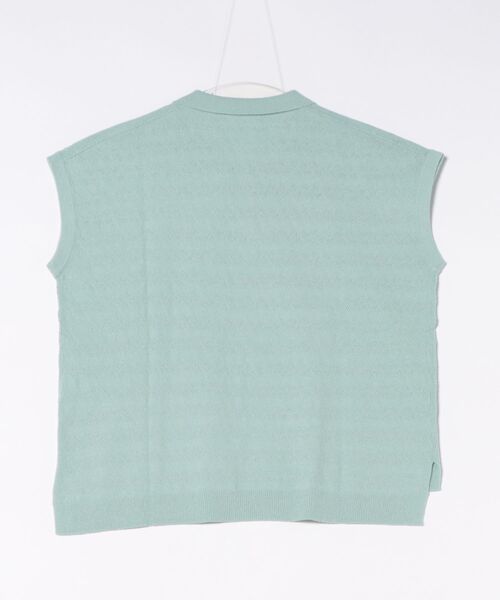 NEWYORKER（ニューヨーカー）の「コットンブークレー スキッパーニットポロシャツ（ポロシャツ・レディース・ブラウン/ライトグリーン/ホワイト・L/M）」の21枚目の写真