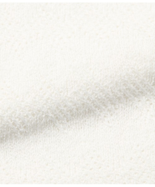 NEWYORKER（ニューヨーカー）の「コットンブークレー スキッパーニットポロシャツ（ポロシャツ・レディース・ブラウン/ライトグリーン/ホワイト・L/M）」の12枚目の写真