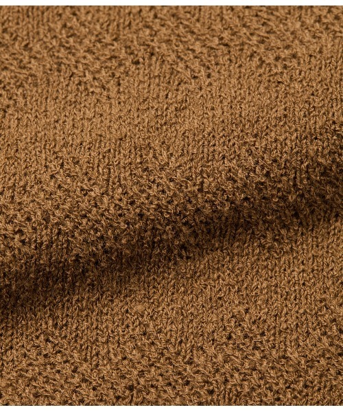 NEWYORKER（ニューヨーカー）の「コットンブークレー スキッパーニットポロシャツ（ポロシャツ・レディース・ブラウン/ライトグリーン/ホワイト・L/M）」の15枚目の写真