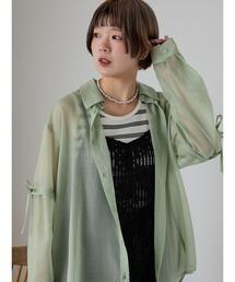 ehka sopo | 2WAY袖シアーシャツ(シャツ/ブラウス)
