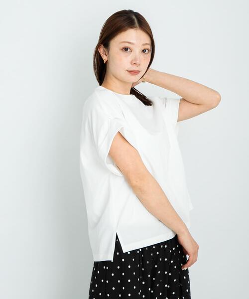 URBAN RESEARCH Sonny Label(アーバンリサーチサニーレーベル)の「ダブルタックフレンチスリーブプルオーバー(Tシャツ/カットソー・レディース・イエロー/チャコールグレー/オフホワイト/ブルー・FREE)」の6枚目の写真