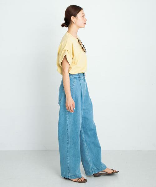 URBAN RESEARCH Sonny Label(アーバンリサーチサニーレーベル)の「ダブルタックフレンチスリーブプルオーバー(Tシャツ/カットソー・レディース・イエロー/チャコールグレー/オフホワイト/ブルー・FREE)」の18枚目の写真