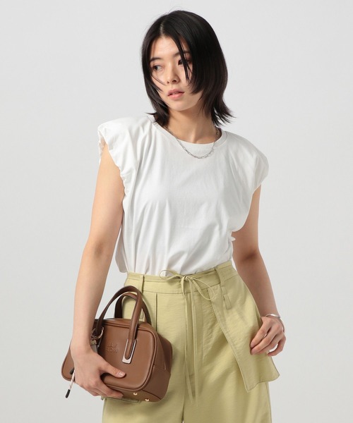 BAYFLOW（ベイフロー）の「[透けづらく着崩れしにくい]バルーンスリーブT（Tシャツ/カットソー・レディース・ベージュ/オフホワイト/ブラック・FREE）」の21枚目の写真