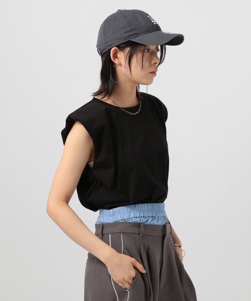 BAYFLOW（ベイフロー）の「[透けづらく着崩れしにくい]バルーンスリーブT（Tシャツ/カットソー・レディース・ベージュ/オフホワイト/ブラック・FREE）」の18枚目の写真