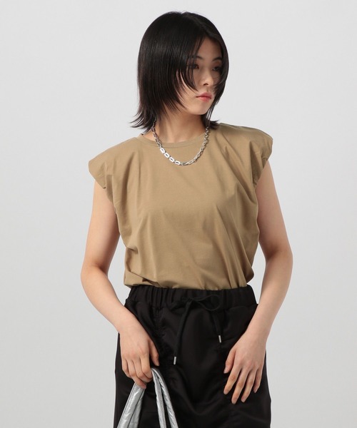 BAYFLOW（ベイフロー）の「[透けづらく着崩れしにくい]バルーンスリーブT（Tシャツ/カットソー・レディース・ベージュ/オフホワイト/ブラック・FREE）」の15枚目の写真