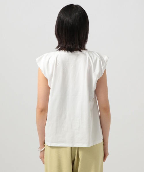 BAYFLOW（ベイフロー）の「[透けづらく着崩れしにくい]バルーンスリーブT（Tシャツ/カットソー・レディース・ベージュ/オフホワイト/ブラック・FREE）」の11枚目の写真