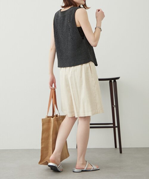 WILLOW（ウィロー）の「【willow】和紙ライクニットベスト（ベスト・レディース・チャコールグレー/ライトグレー/ブラウン・ONE SIZE）」の20枚目の写真