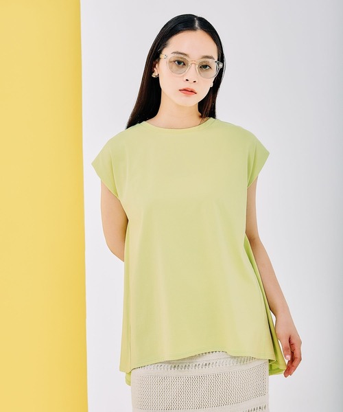 LEPSIM（レプシィム）の「バックデザインフレンチスリーブ　290768（Tシャツ/カットソー・レディース・チャコールグレー/オフホワイト/イエロー系その他・FREE）」の19枚目の写真