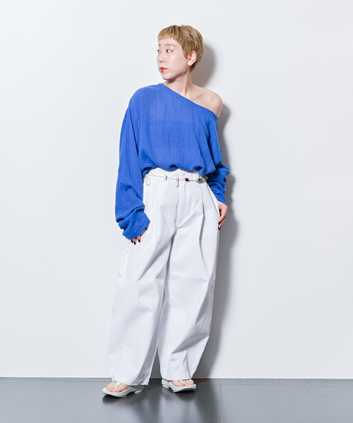 追加》ASA/C BIO WASH PULLOVER 3：ブラウス（シャツ/ブラウス