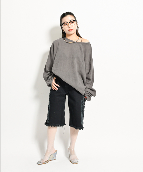 追加》ASA/C BIO WASH PULLOVER 3：ブラウス（シャツ/ブラウス