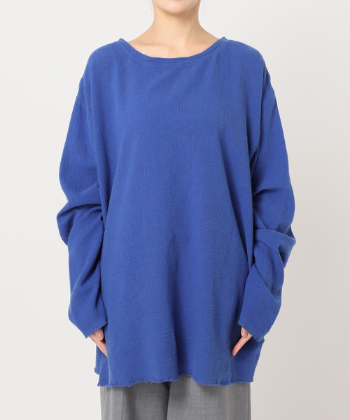 CITYSHOP（シティーショップ）の「《追加》ASA/C BIO WASH PULLOVER 3：ブラウス（シャツ/ブラウス・レディース・チャコールグレー/ホワイト/ブルー系その他・FREE）」の4枚目の写真
