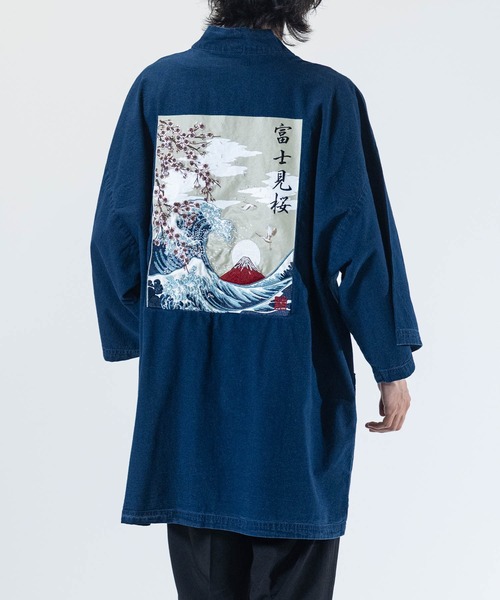 JOHN'S CLOSET（ジョンズクローゼット）の「【13】和柄刺繍 デニム法被（浴衣・メンズ・ブルー/ブラック/ネイビー・FREE）」の12枚目の写真