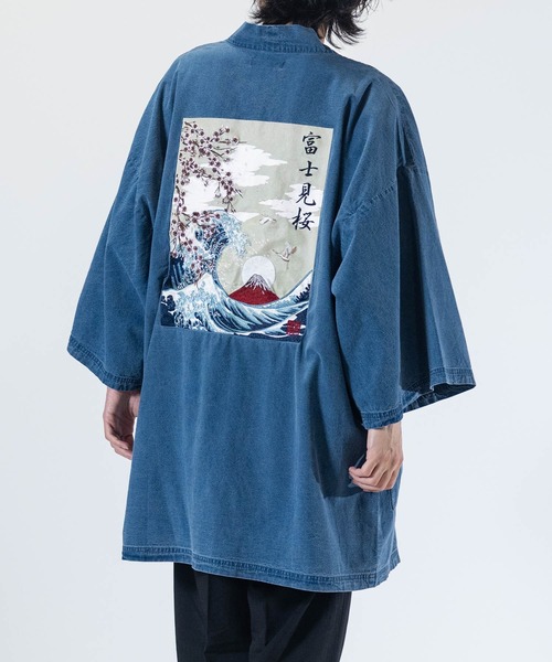 JOHN'S CLOSET（ジョンズクローゼット）の「【13】和柄刺繍 デニム法被（浴衣・メンズ・ブルー/ブラック/ネイビー・FREE）」の18枚目の写真