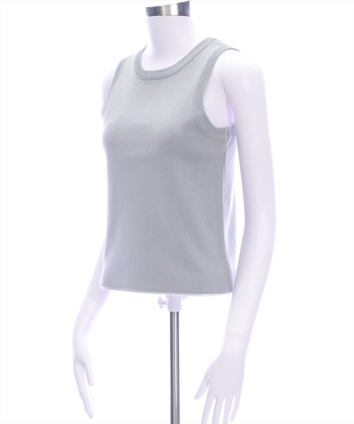 CLEAR BASIC（クリアベーシック）の「無地&柄アメスリニットトップス[着回し力抜群 タンクトップ 大人 カジュアル]（タンクトップ・レディース・ブラック系その他/レッド/グレー/ブラック・F）」の17枚目の写真