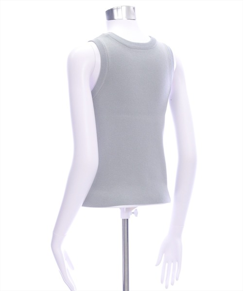 CLEAR BASIC（クリアベーシック）の「無地&柄アメスリニットトップス[着回し力抜群 タンクトップ 大人 カジュアル]（タンクトップ・レディース・ブラック系その他/レッド/グレー/ブラック・F）」の19枚目の写真